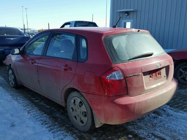 KNAFE161385515636 - 2008 KIA SPECTRA5 5 RED photo 3