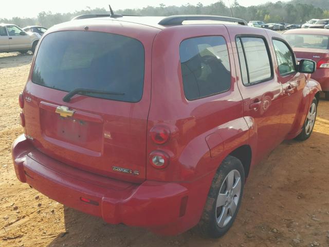 3GNCA13B99S591536 - 2009 CHEVROLET HHR LS RED photo 4