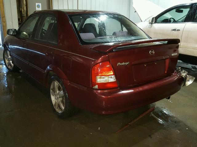 JM1BJ226931157009 - 2003 MAZDA PROTEGE DX MAROON photo 3