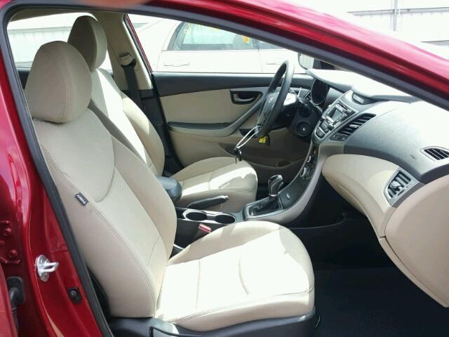 5NPDH4AE4EH545012 - 2014 HYUNDAI ELANTRA SE BURGUNDY photo 5