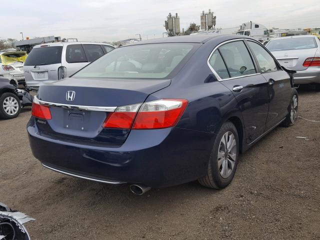 1HGCR2F36EA042806 - 2014 HONDA ACCORD LX BLUE photo 4