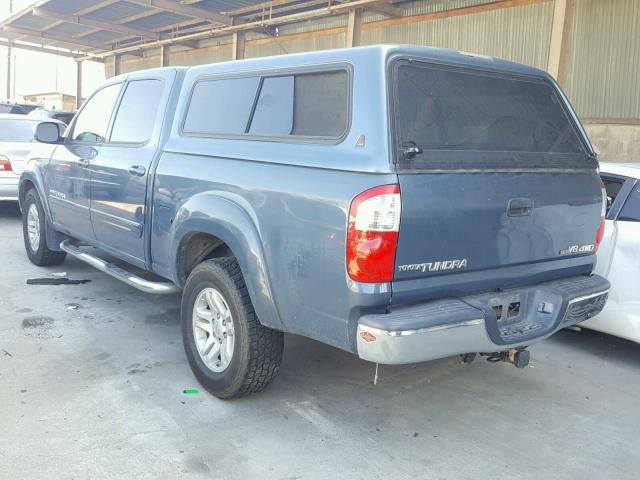 5TBDT44195S478241 - 2005 TOYOTA TUNDRA DOU BLUE photo 3