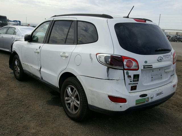 5NMSG3AB7AH335053 - 2010 HYUNDAI SANTA FE G WHITE photo 3