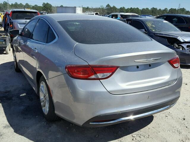 1C3CCCAB3FN580124 - 2015 CHRYSLER 200 LIMITE GRAY photo 3