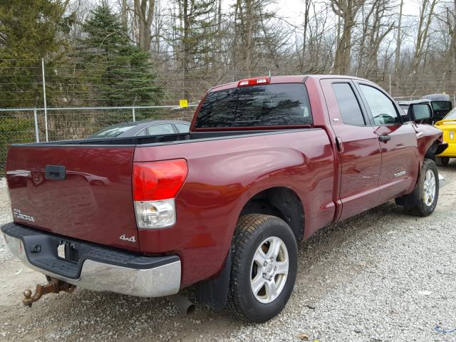 5TBBV54198S522508 - 2008 TOYOTA TUNDRA DOU RED photo 4