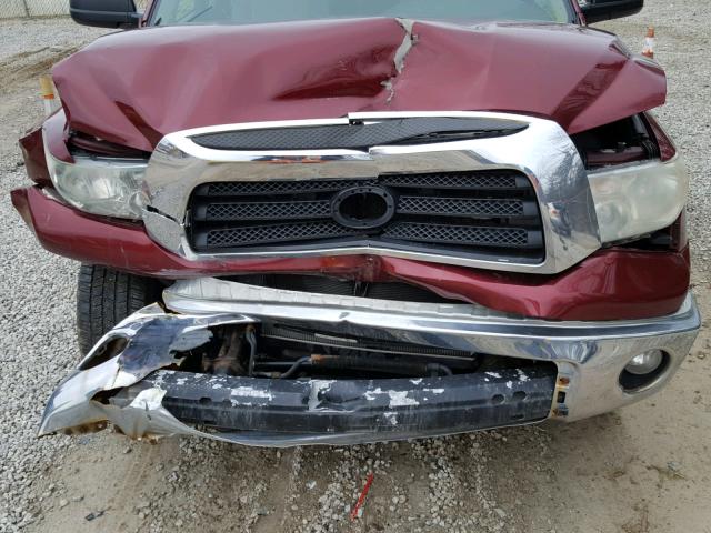 5TBBV54198S522508 - 2008 TOYOTA TUNDRA DOU RED photo 7