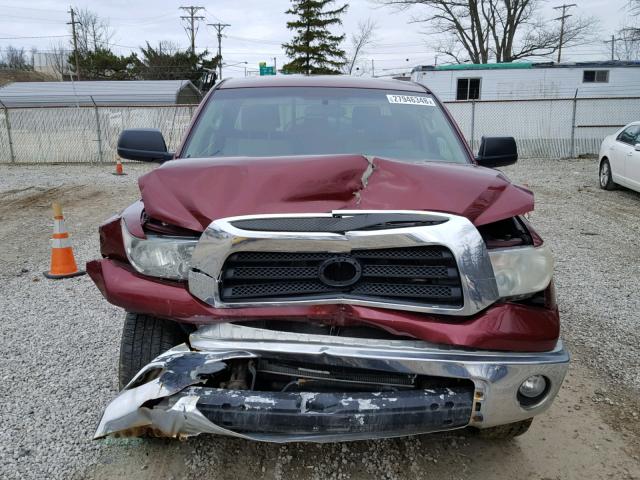 5TBBV54198S522508 - 2008 TOYOTA TUNDRA DOU RED photo 9