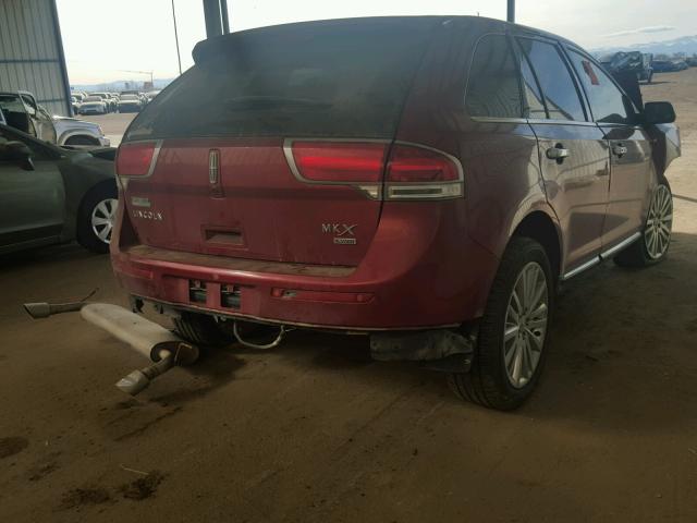 2LMDJ8JK3EBL00862 - 2014 LINCOLN MKX MAROON photo 4