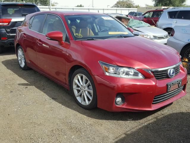 JTHKD5BH0C2104251 - 2012 LEXUS CT 200 RED photo 1