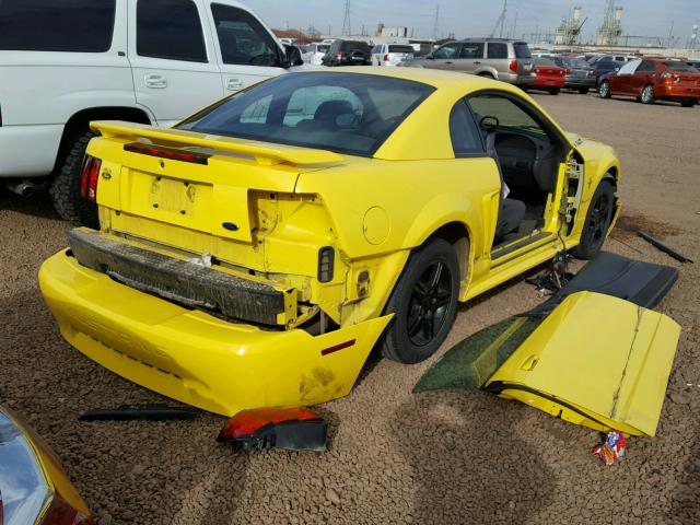 1FAFP40481F139281 - 2001 FORD MUSTANG YELLOW photo 4