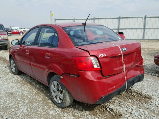 KNADH4A31A6687916 - 2010 KIA RIO LX Կարմիր լուսանկար 3