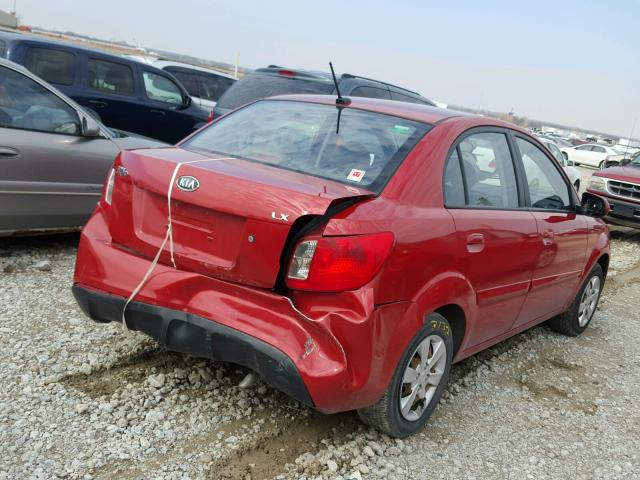 KNADH4A31A6687916 - 2010 KIA RIO LX Կարմիր լուսանկար 4