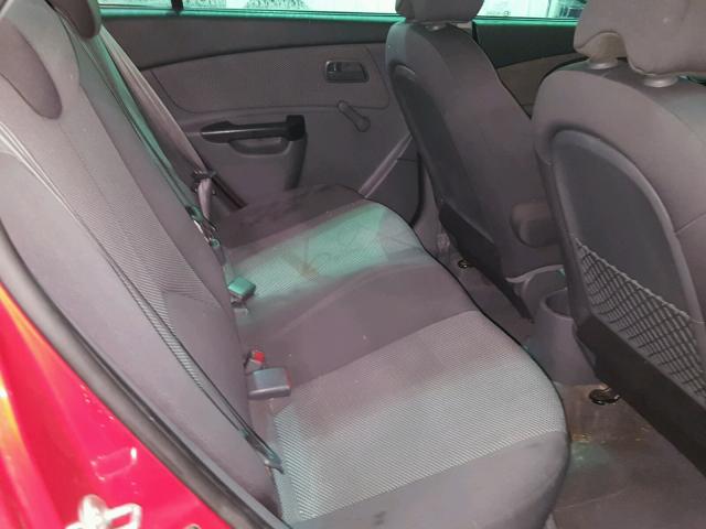 KNADH4A31A6687916 - 2010 KIA RIO LX Կարմիր լուսանկար 6