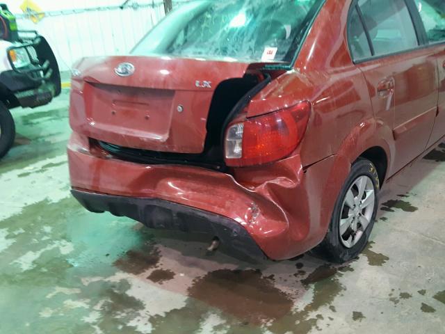 KNADH4A31A6687916 - 2010 KIA RIO LX Կարմիր լուսանկար 9