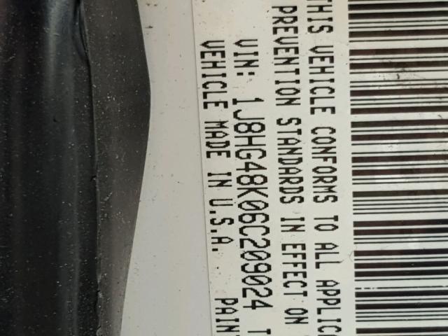 1J8HG48K06C209024 - 2006 JEEP COMMANDER WHITE photo 10