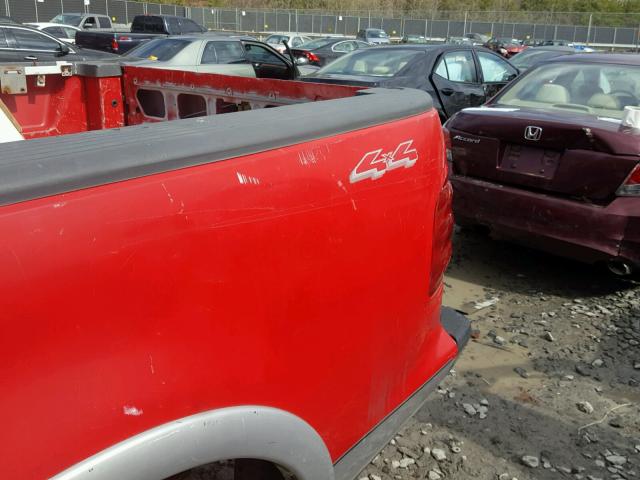 1FTRW08L52KE05640 - 2002 FORD F150 SUPER RED photo 9