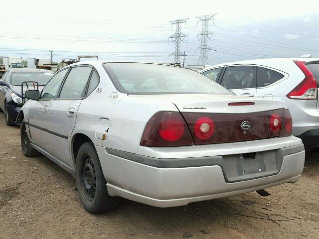 2G1WF52E739447202 - 2003 CHEVROLET IMPALA SILVER photo 3