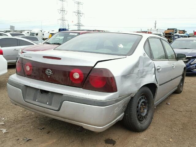 2G1WF52E739447202 - 2003 CHEVROLET IMPALA SILVER photo 4