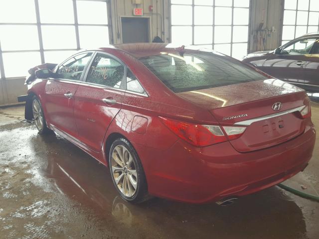 5NPEC4ACXBH147610 - 2011 HYUNDAI SONATA SE RED photo 3