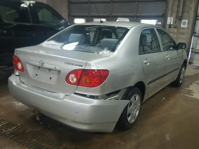 JTDBR32E330026279 - 2003 TOYOTA COROLLA CE SILVER photo 4