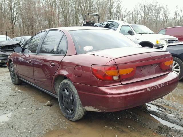 1G8ZK52762Z209924 - 2002 SATURN SL2 MAROON photo 3