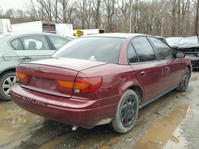 1G8ZK52762Z209924 - 2002 SATURN SL2 MAROON photo 4