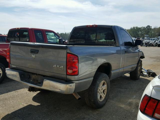 1D7HU16298J126939 - 2008 DODGE RAM 1500 S GRAY photo 4