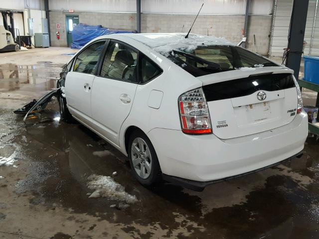 JTDKB20U083337201 - 2008 TOYOTA PRIUS WHITE photo 3