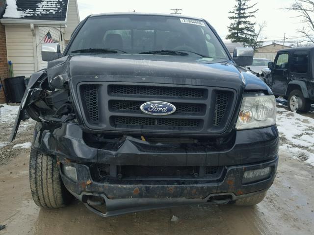 1FTPX14594FA16626 - 2004 FORD F150 BLACK photo 9