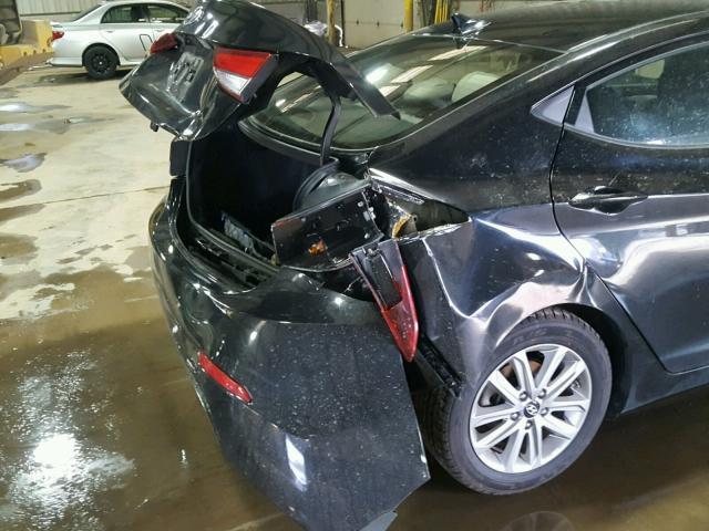 KMHDH4AE6FU389459 - 2015 HYUNDAI ELANTRA SE BLACK photo 9