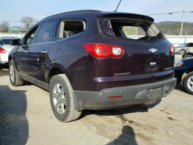 1GNER23D39S136511 - 2009 CHEVROLET TRAVERSE L PURPLE photo 3