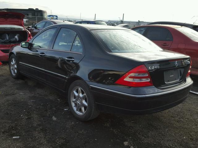 WDBRF61J63A511922 - 2003 MERCEDES-BENZ C 240 BLACK photo 3