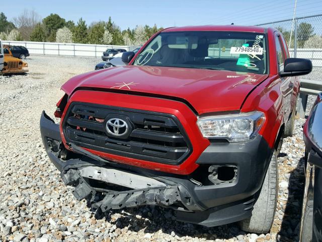 5TFRX5GN2GX051177 - 2016 TOYOTA TACOMA ACC RED photo 2