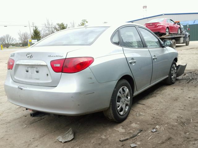 KMHDU4AD6AU176460 - 2010 HYUNDAI ELANTRA BL SILVER photo 4