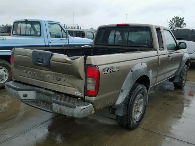 1N6ED26T31C346452 - 2001 NISSAN FRONTIER K BROWN photo 4