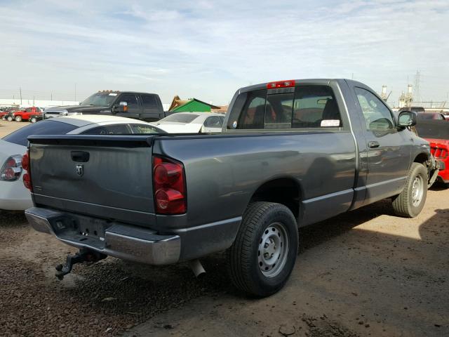 1D7HA16P57J510493 - 2007 DODGE RAM 1500 S GRAY photo 4