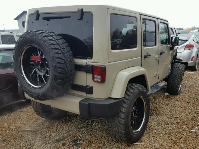 1C4BJWEG4HL747318 - 2017 JEEP WRANGLER U TAN photo 4