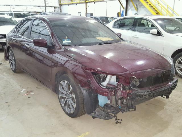 1HGCR2F55FA135058 - 2015 HONDA ACCORD SPO MAROON photo 1