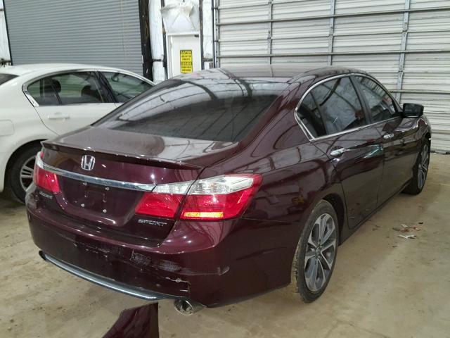 1HGCR2F55FA135058 - 2015 HONDA ACCORD SPO MAROON photo 4