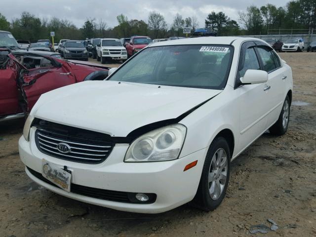 KNAGE123285263437 - 2008 KIA OPTIMA LX WHITE photo 2