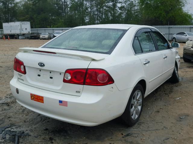 KNAGE123285263437 - 2008 KIA OPTIMA LX WHITE photo 4