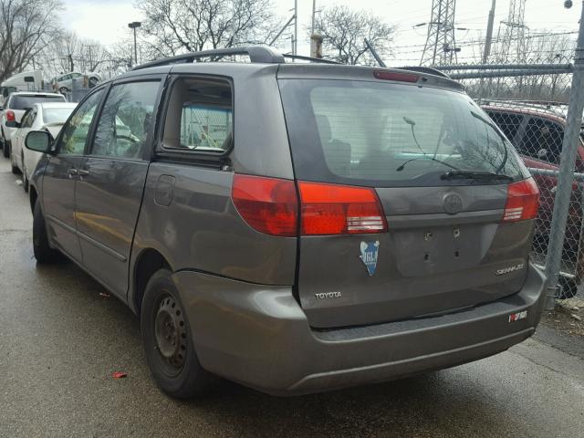 5TDZA22C74S018747 - 2004 TOYOTA SIENNA XLE GRAY photo 3