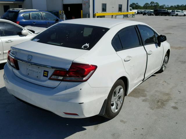 19XFB2F51EE032974 - 2014 HONDA CIVIC LX WHITE photo 4