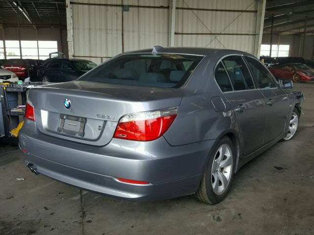 WBANU53508C111248 - 2008 BMW 528 I GRAY photo 4