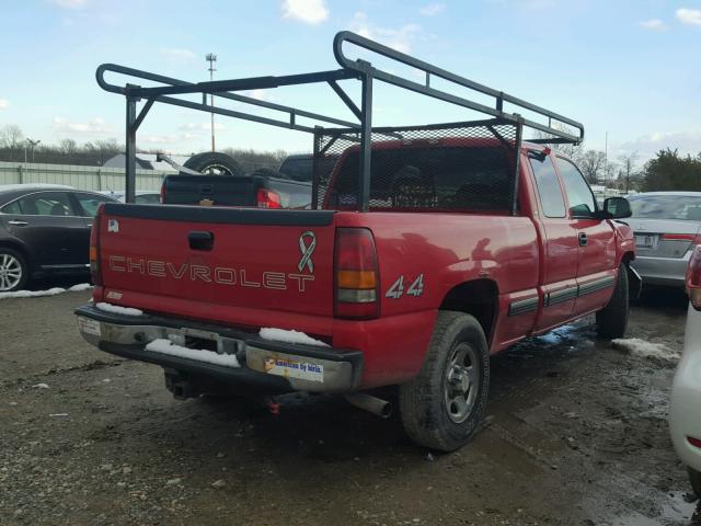 1GCEK19V52E231714 - 2002 CHEVROLET SILVERADO RED photo 4