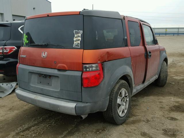 5J6YH28325L005268 - 2005 HONDA ELEMENT LX ORANGE photo 4