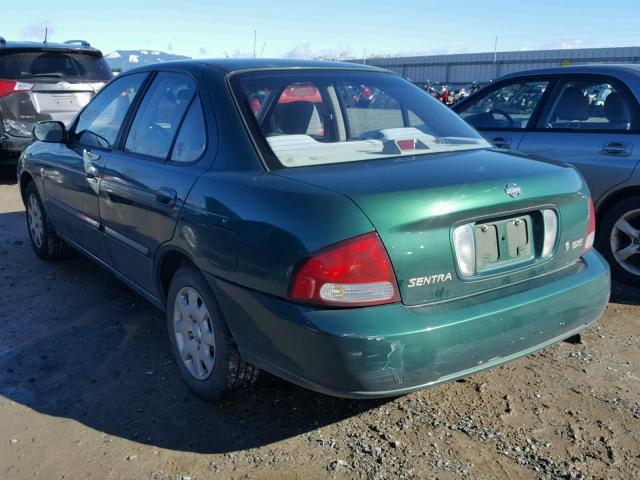 3N1CB51D12L621018 - 2002 NISSAN SENTRA XE GREEN photo 3