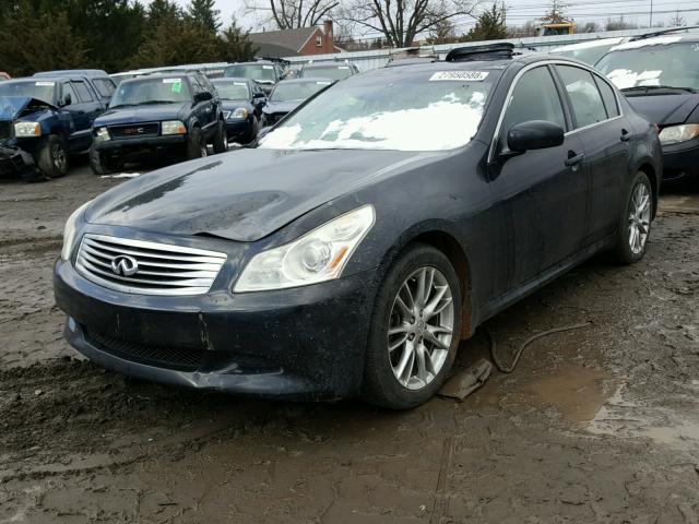 JNKBV61FX8M264880 - 2008 INFINITI G35 BLACK photo 2