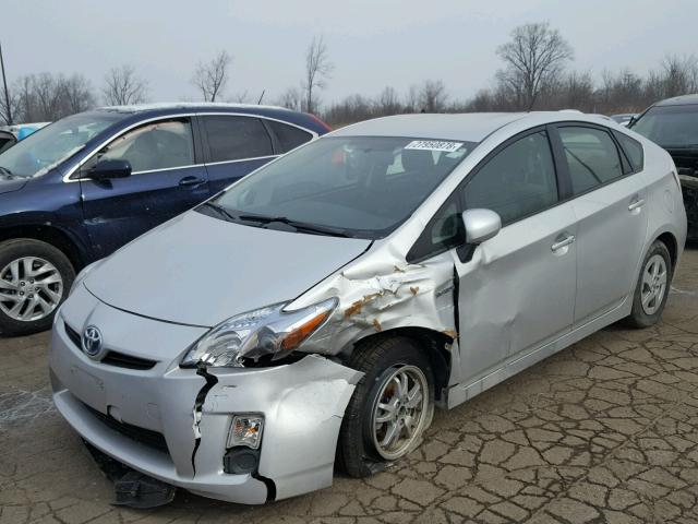 JTDKN3DU3A0232912 - 2010 TOYOTA PRIUS SILVER photo 2