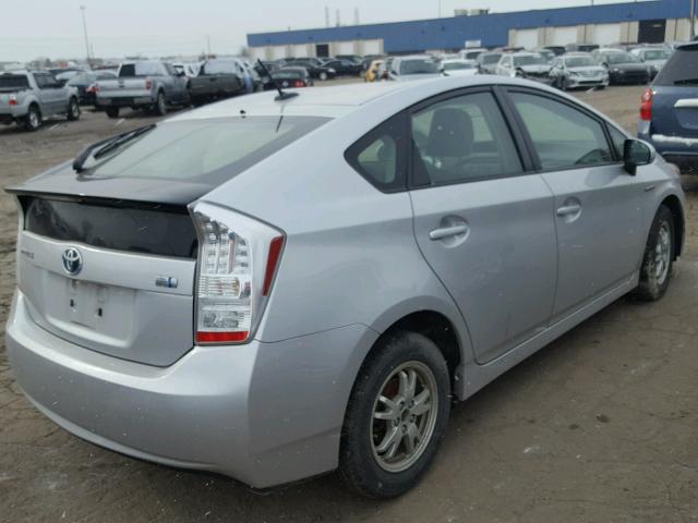 JTDKN3DU3A0232912 - 2010 TOYOTA PRIUS SILVER photo 4